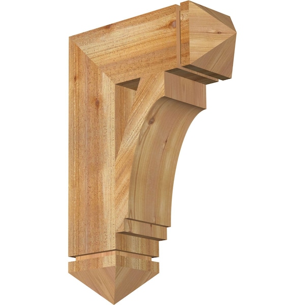 Ekena Millwork Imperial Arts & Crafts Rough Sawn Bracket, Western Red Cedar, 6"W x 18"D x 26"H BKT06X18X26IMP03RWR - main